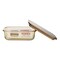 Ikoo Glass Boroscoilte Glass Food Container Amber 640ml