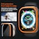 Spigen Glastr Slim Pro Designed For Apple Watch Ultra (49mm) Tempered Glass Screen Protector Full Cover With Alloy Frame - Orange