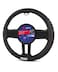 غطاء لعجلة القيادة 38 سم من سباركو - اسود/اسود