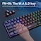 HXSJ 61 KEYS WIRELESS GAMING DUAL MODE BACKLIGHT MECHANICAL FEEL MEMBRANE KEYBOARD (L500 Black)