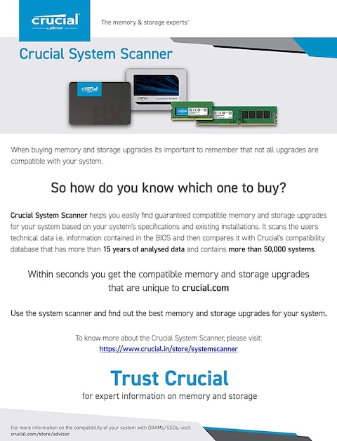 Crucial Bx500 1Tb 3D Nand Sata 2.5-Inch Internal Ssd - Ct1000Bx500Ssd1 120Gb Ct120Bx500Ssd1