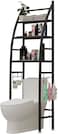Metal Stand 3 Tier Shelves Over The Toilet Rack Bathroom Space Saving Storage Organizer Multipurpose Black