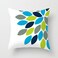 Rishahome Flower Printed Cushion Cover, 45x45 cm