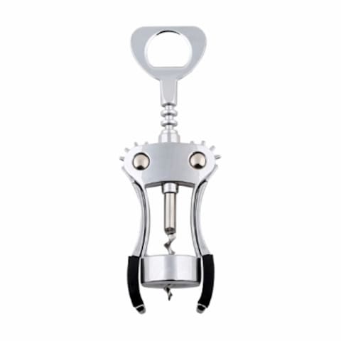 Wing Style Wine/Champagne Bottle Corkscrew Opener With Built In Bottle Opener