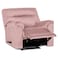 In House Velvet Rocking &amp; Rotating Recliner Chair - Light Pink - AB01