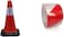 ABBASALI SAFETY CONE 100CM WITH WARNING TAPE