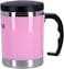 Royalford Rf5484Pn 11Oz Double Wall Travel Mug - Portable With Comfortable High Grip Handle, &amp; High-Grade Thick Wall - Hot &amp; Cool, Leak-Resistant Lid, Preserves Flavour And Freshness