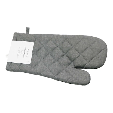Oven Mitten_Grey Solid_17X32 Cm+