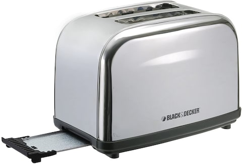 Black+Decker Toaster With Defrost, Reheat And Cancel Options, Silver (ET222-B5), 2 Year Warranty