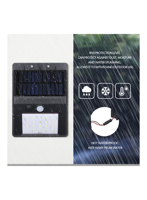 Generic - Solar Powered LED Wall Light White 135x100x48millimeter