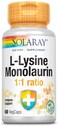 Solaray, L-Lysine Monolaurin 1:1 Ratio, 60 Vegetarian Capsules