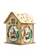 Wooden Christmas Ornaments with Lights - Festive Indoor Holiday Decorations (Santa Claus)