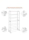 Vsell24 Shoe Rack Organizer, Shoe stand, Level Storage Rack, 7 Tier, Lightweight Metal Frame, Foldable And Portable