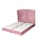 In House Oslo Velvet Bed Frame - Queen - 200x140 cm - Light Pink