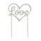 Generic Acrylic Love Cake Topper, Silver