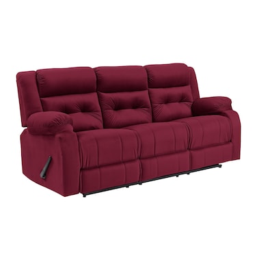 إن هاوس كرسي استرخاء ثلاثي منجد بالمخمل - برغندي - NZ30