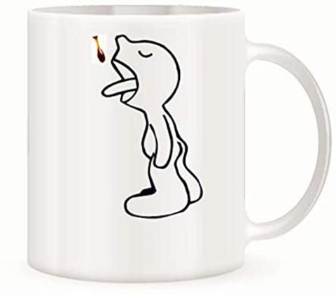 Giftex 11Oz White Mug, Coffee Drop And Little Guy Pic On Mug