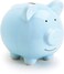 Pearhead Ceramic Piggy Bank, Baby Boy Nursery D&eacute;cor, Money Keepsake, Blue