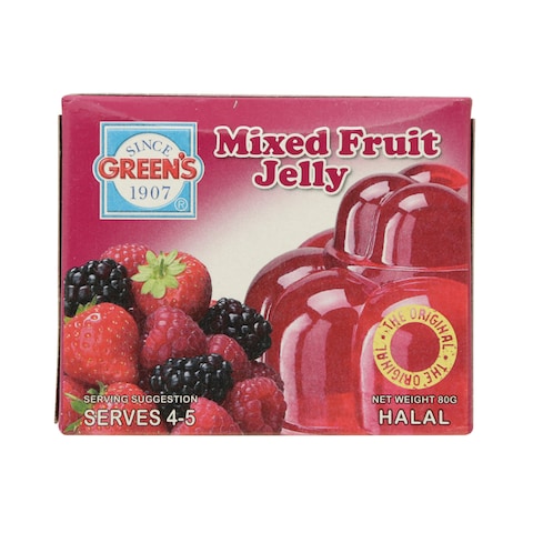 Buy Greens Mixed Fruit Jelly 80g in UAE