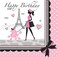 Party In Paris Luncheon Happy Birthday Napkins 18 pcs