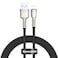 Baseus USB to Lightning-Fast Charging Data Transfer Cable Cafule Series Braided Nylon 2.4A 1m Black