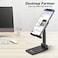 Cell Phone Stand, Adjustable phone holder for Desk, Foldable Desktop Tablet Stand Holder, Double Adjustable Mobile stand Phone Tablet Holder (Black)