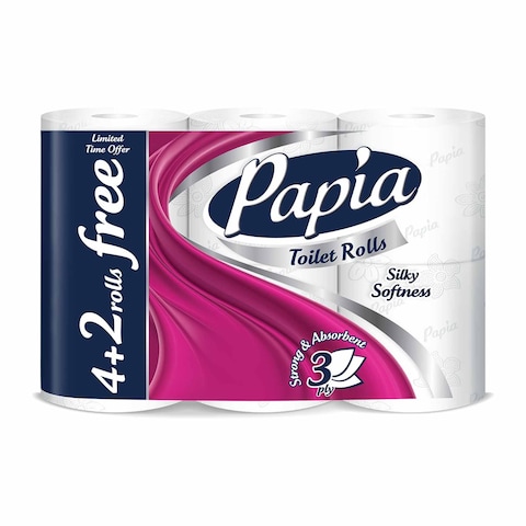 Papia Toilet Rolls - 6 Rolls