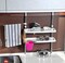 Double layered adjustable kitchen storage shelf
