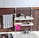 Double layered adjustable kitchen storage shelf