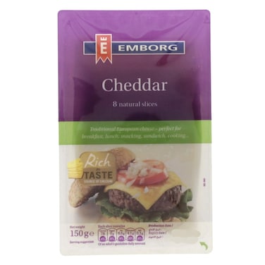 Emborganic Cheese Cheddar Nat.Slice150G