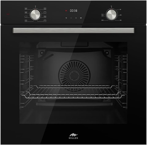 MILLEN MEO 6002 BL 73L Electric Oven - Energy Class A, 8 Cooking Modes, 60 cm, SCHOTT Double Glass Door, Glass finish, Mechanical and Touch Control with Timer, 3 Year Warranty