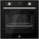 MILLEN MEO 6002 BL 73L Electric Oven - Energy Class A, 8 Cooking Modes, 60 cm, SCHOTT Double Glass Door, Glass finish, Mechanical and Touch Control with Timer, 3 Year Warranty