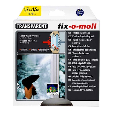 Fix-O-Moll Window Insulation Foil 1.7x1.5m Clear