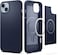 Spigen Mag Armor (MagFit) compatible with Magsafe designed for iPhone 14 case cover (2022) - Navy Blue