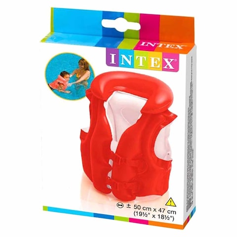 Intex Deluxe Inflatable Swim Vest - Red