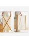 67L Bamboo Laundry Basket with Cover for Dirty Clothes Hamper Storage Organizer Portable X Frame Freestanding Toilet Sorter Cart for Bathroom and Bedroom Towels Blankets