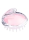 Generic Silicone Soft Massager Comb Brush Pink/White