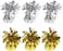 Party Time 6-Pieces Balloon Weights Foil Tinsel Metallic Balloon Weights Heavy Blocks for Birthday Party Decorations Props - Party Supplies