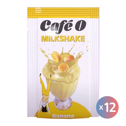 Cafe O Milkshake Banana - 31 gram - 12 Pieces