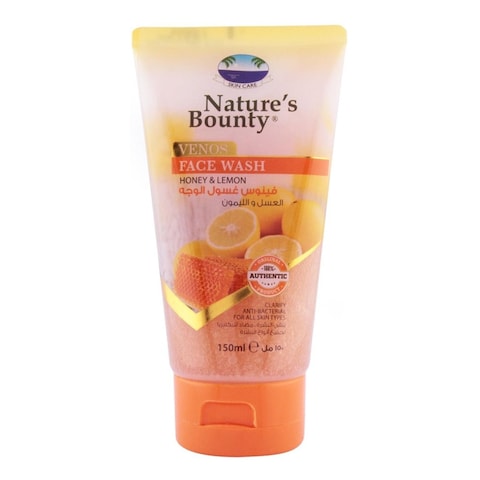 Nature&#39;s Bounty Face Wash, Honey And Lemon - 150 ml