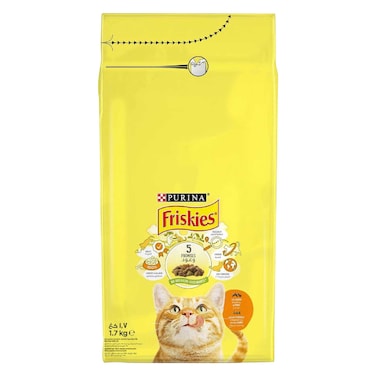 Purina Friskies Chicken And Vegetables Cat Food 1.7Kg