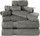 Comfy 8 Piece Highly Absorbent Combed Cotton 550 GSM Hotel Quality Towel Set - Charcoal Grey
