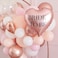 Pink, White, Peach and Rose Gold Hen Balloon Arch Kit