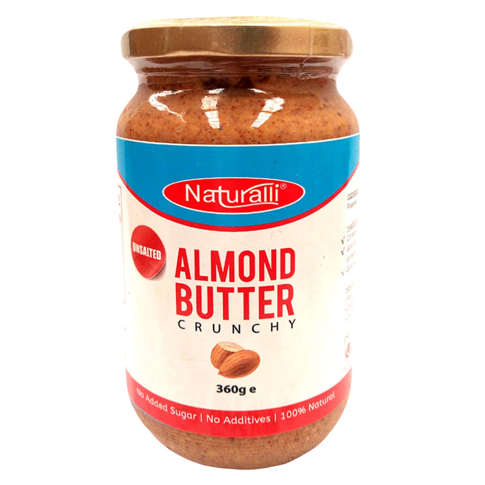 Buy Naturalli Unsalted Almond Butter 360g Online | Carrefour Kenya