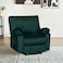 In House Velvet Rocking &amp; Rotating Recliner Chair - Dark Green - H1