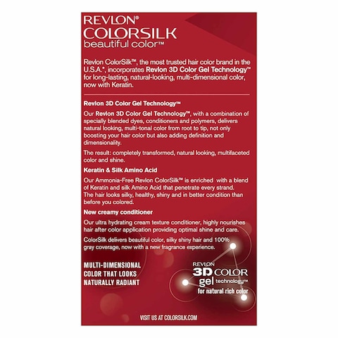 Revlon Colorsilk Permanent 3D Hair Color 12 Natural Blue Black