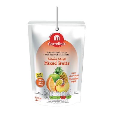 Carrefour 100% Mixed Fruit Juice 200ml