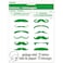 Green Mustache Tattoo Sheets/Favors 24 pc