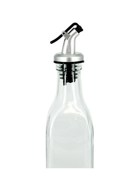 Rahalife Glass Oil Bottle And Vinegar Pouring Dispenser, Condiment Set, Cruet, Seasoning For Dining Table And Kitchen, Airtight And Non-Drip Bottle Stoppers, Glass - 500ml (Pack Of 2)