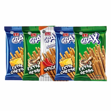 Eti Cracks Assorted Flavor 45GR 4+1Free